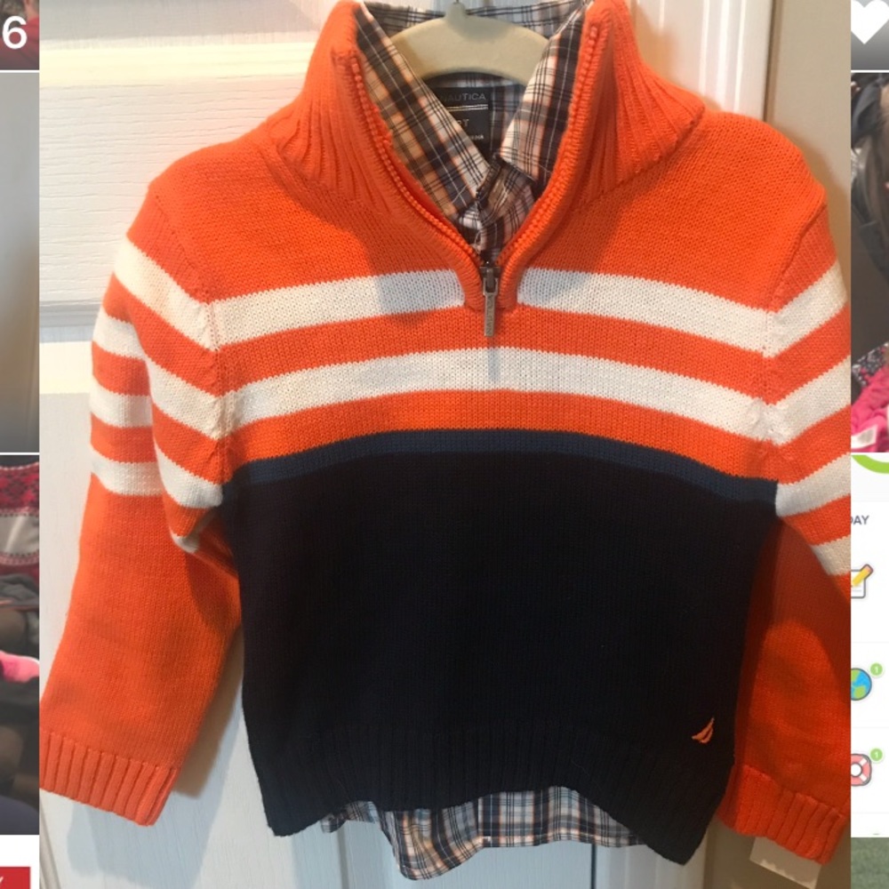 2t brand new Nautica sweater and button up shirt